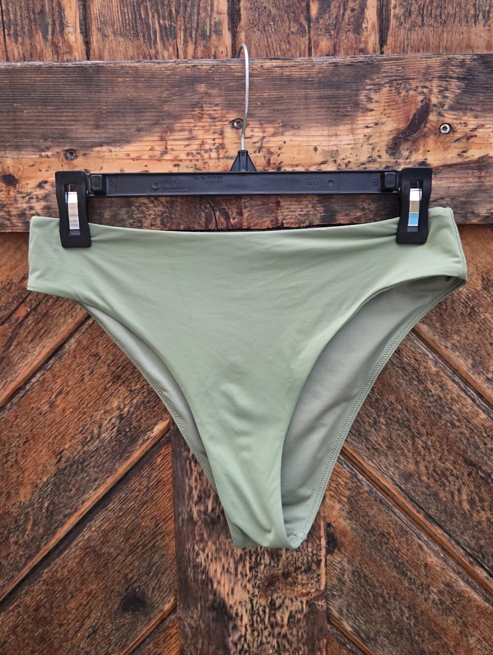 Bikini Village High-Cut High-Waist Bikini Bottom in Sage Green